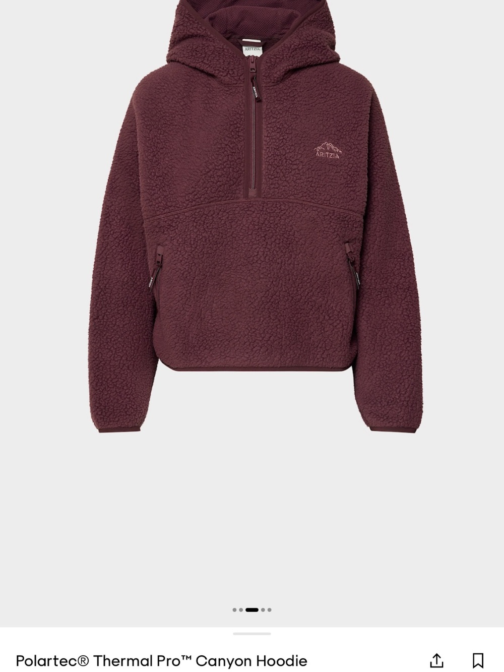 Aritzia Polartec Thermal-Pro Canyon Hoodie - Plum